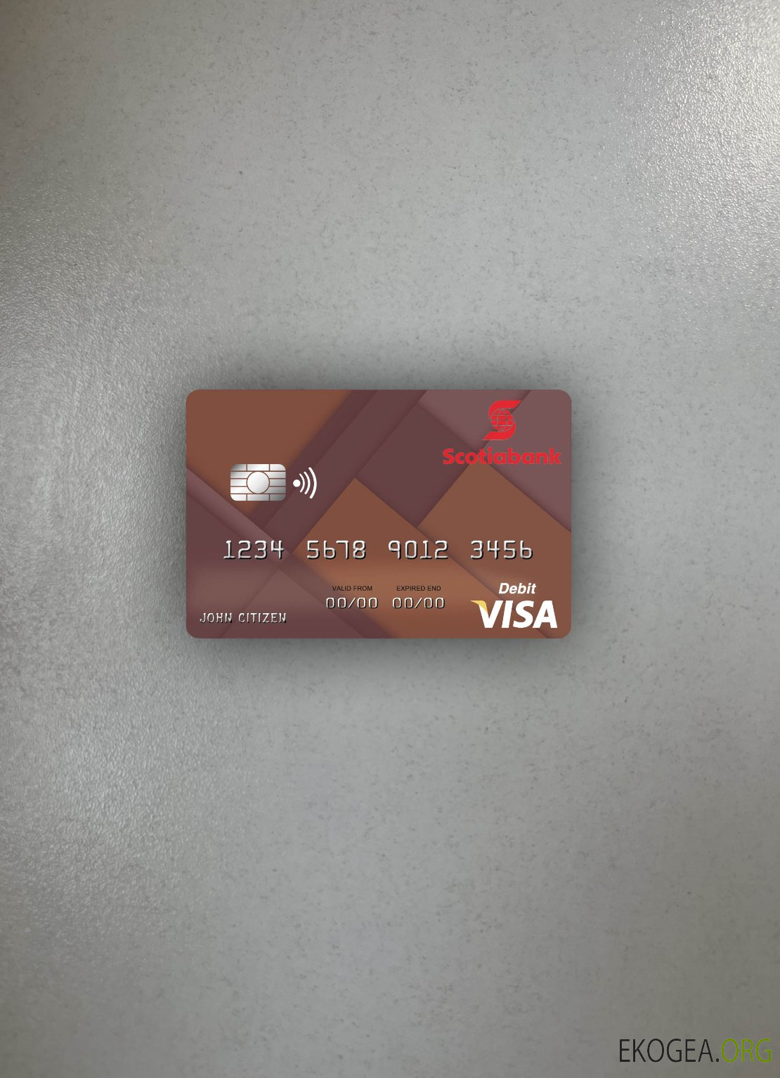 Sainte , Lucie Scotiabank visa carte de débit photolook ,